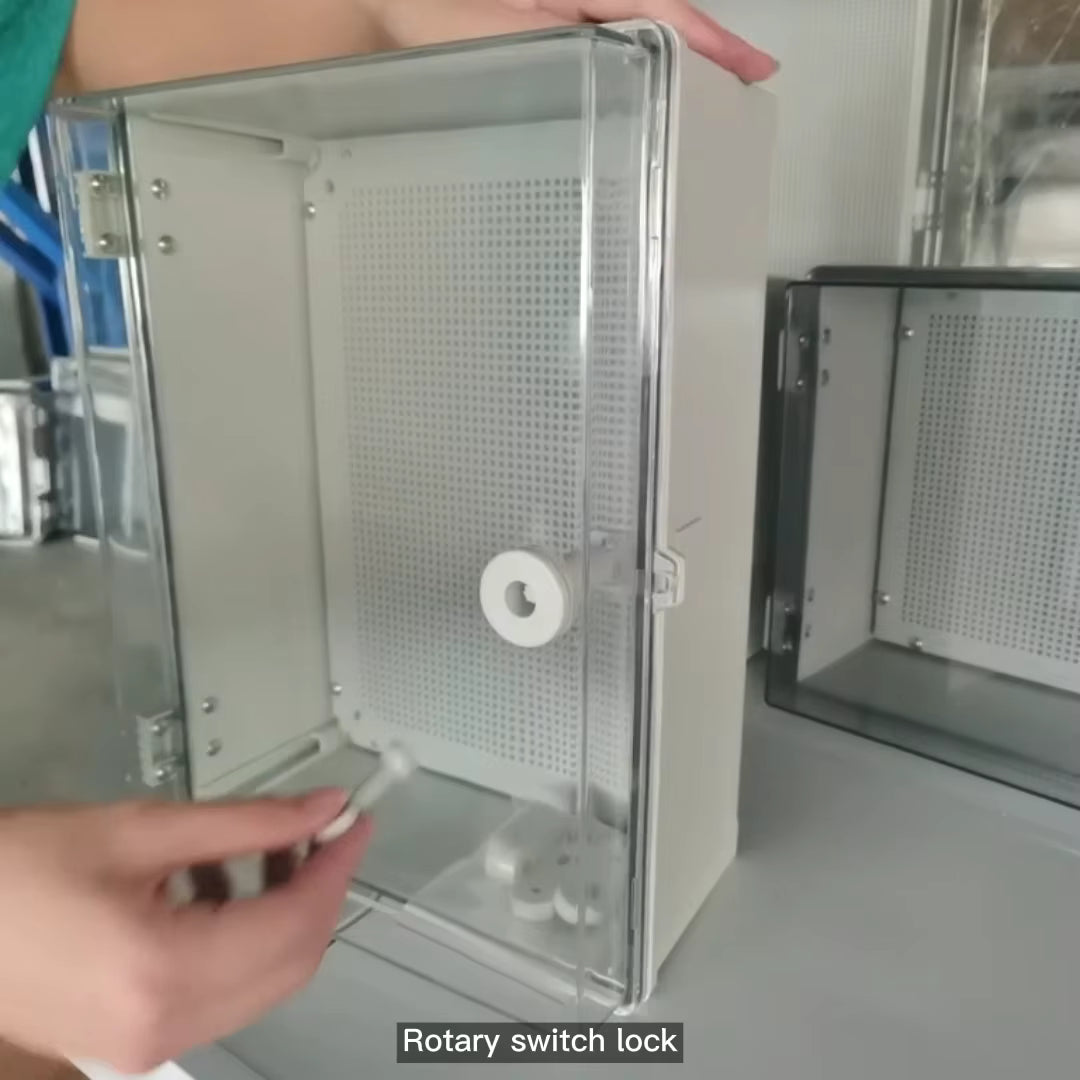 Buckle Plastic Distribution Box FD-ST 800×600×250 with Lock Transparent Cover