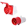 32A 4-Pin Industrial Plug & Wall Mount Socket (Male & Female) | IP44 | 3P+E Power Connection Set