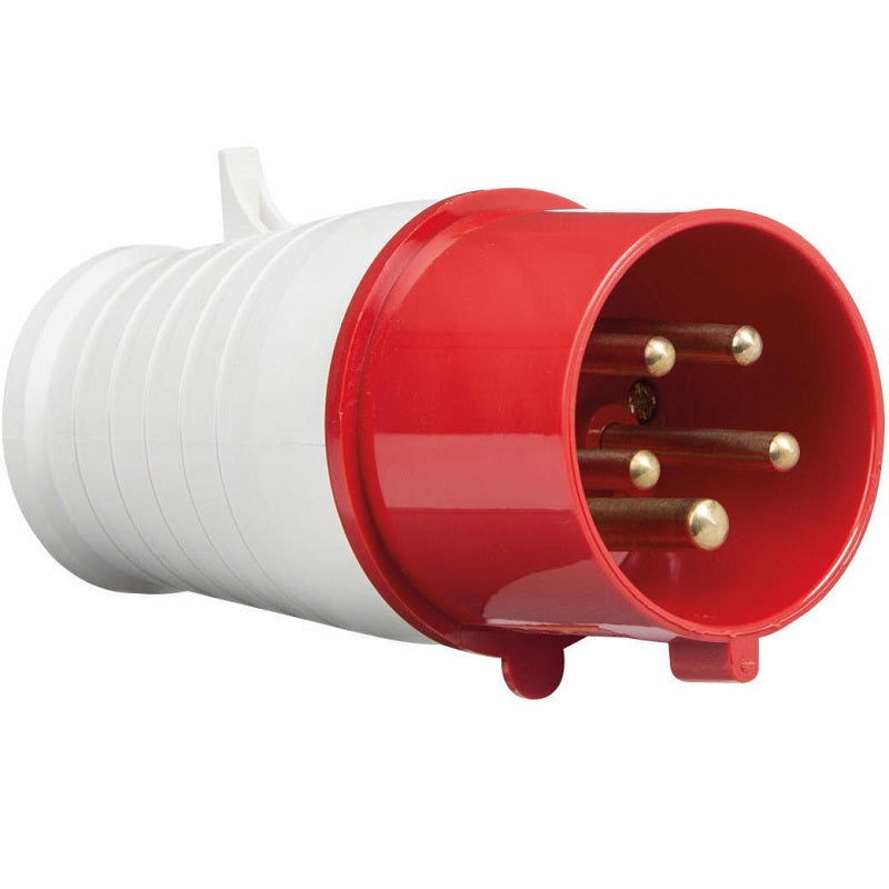 16A 5-Pin Industrial Male Plug | IP44 | 3P+N+E | Three-Phase + Neutral Connector