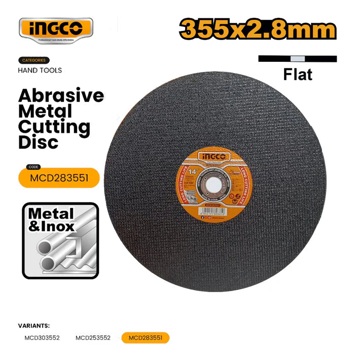 INGCO Abrasive Metal Cutting Disc 14" (355mm) C25 – MCD-ING-14-C25