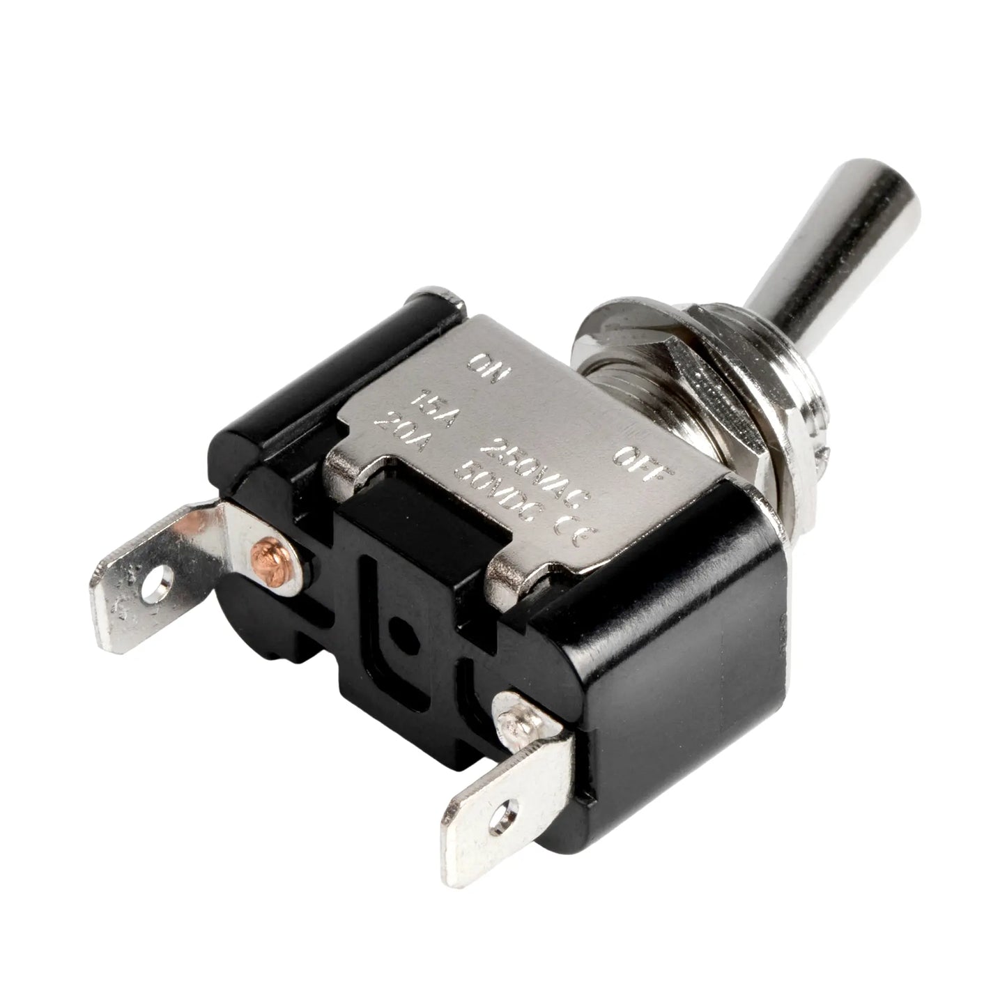 Heavy Duty KN3A-101 Toggle Switch, 2-Pin SPST ON-OFF Latching, 10A 250VAC / 15A 125VAC, 12mm Panel Mount