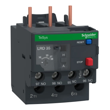 Thermal Overload Relay, Adjustable 30–38A, Class 10A, For TeSys D Contactors – Schneider Electric LRD35