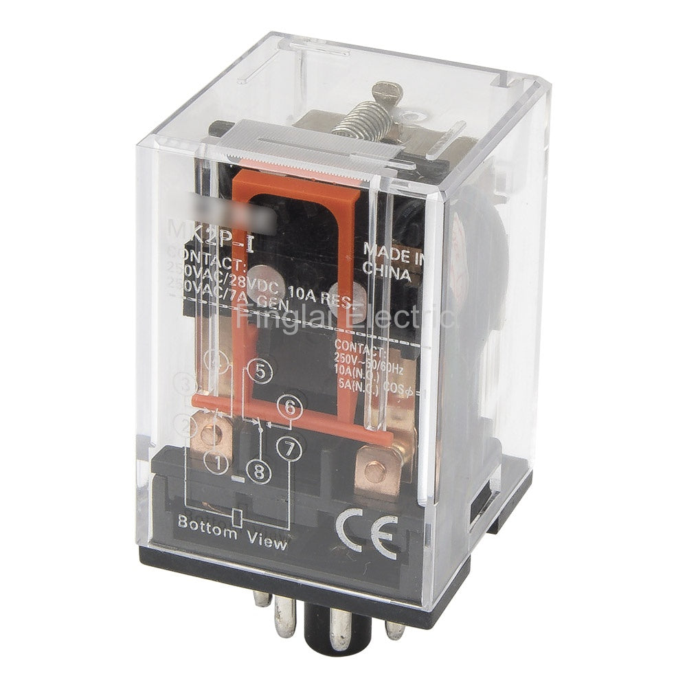 UNO Electromagnetic Relay 8-Pin 220V AC Coil Plug-In Control Relay for Automation