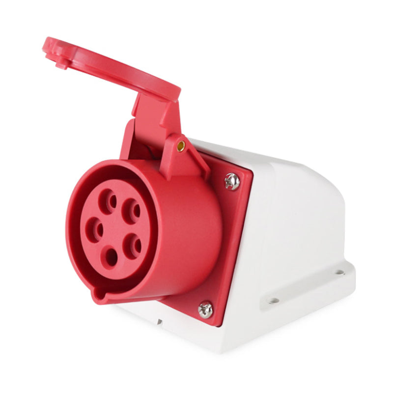 16A 5-Pin Wall Mount Industrial Socket | IP44 | 3P+N+E | Female Fixed Power Outlet