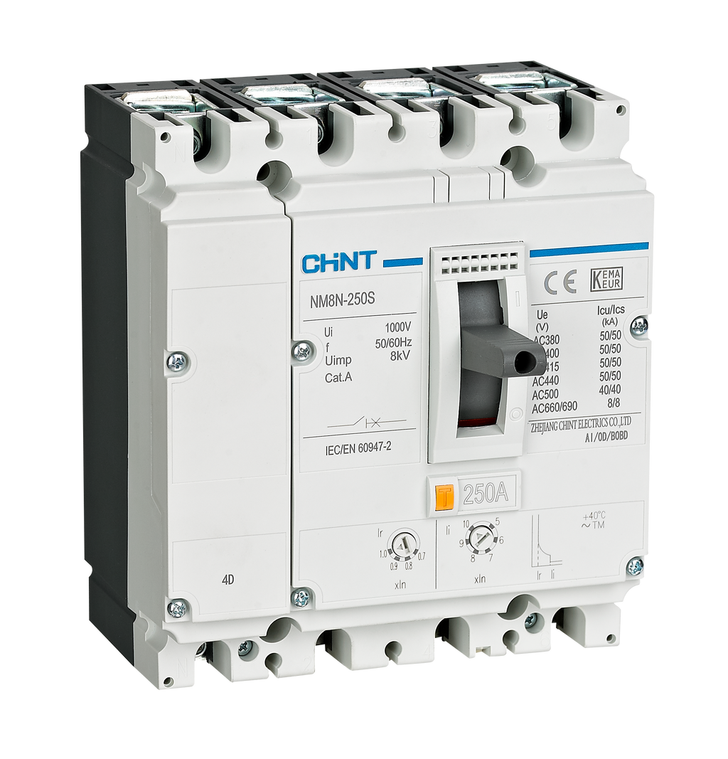 CHINT NM8N-1600S TM1250 4P MCCB – 1250A, 4-Pole, Thermal Magnetic, Fixed Type