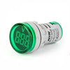 UNO Green Indicator Light with Digital Voltage Display – 24VDC, 22mm
