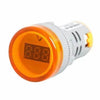 UNO Yellow Indicator Light with Digital Voltage Display – 24VDC, 22mm