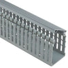 Grey Slotted PVC Cable Trunking 80 × 60 mm – 2 Metre Length