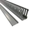 Grey Slotted Trunking 30×30 mm – 2 Meters per Piece | Cable Management Solution