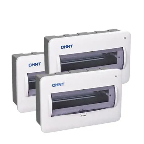 Consumer Unit, Distribution Board – CHINT NX8-12-J, 12-Way, J-Type Special Variant, NX Series, Plastic Enclosure, DIN Rail Mount, IP40, Part No. 216034