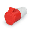 32A 4-Pin Straight Industrial Socket | IP44 | Inline Female Connector (3P+E)