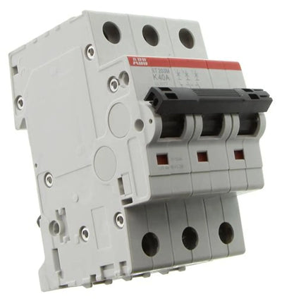 ABB SJ203T 3-Pole Miniature Circuit Breaker – 16A, C-Curve, 3kA Breaking Capacity (2TAZ144300R0164)