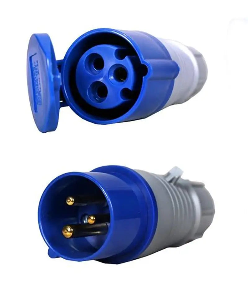 Industrial Plug & Socket Set – 3-Pin, 16A, 220V, IP44 (Male + Female CEE Connectors)