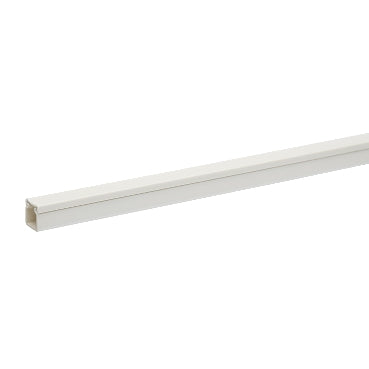 SUIMING White PVC Wall Trunking — 16 × 16 mm × 2900 mm, 0.63 mm Thickness, Electrical Cable Management Trunking for Surface Wiring