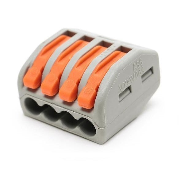 PCT-214 Quick Wire Connector – 4-Port Push-in Wiring Conductor Terminal Block (0.08–2.5mm²)