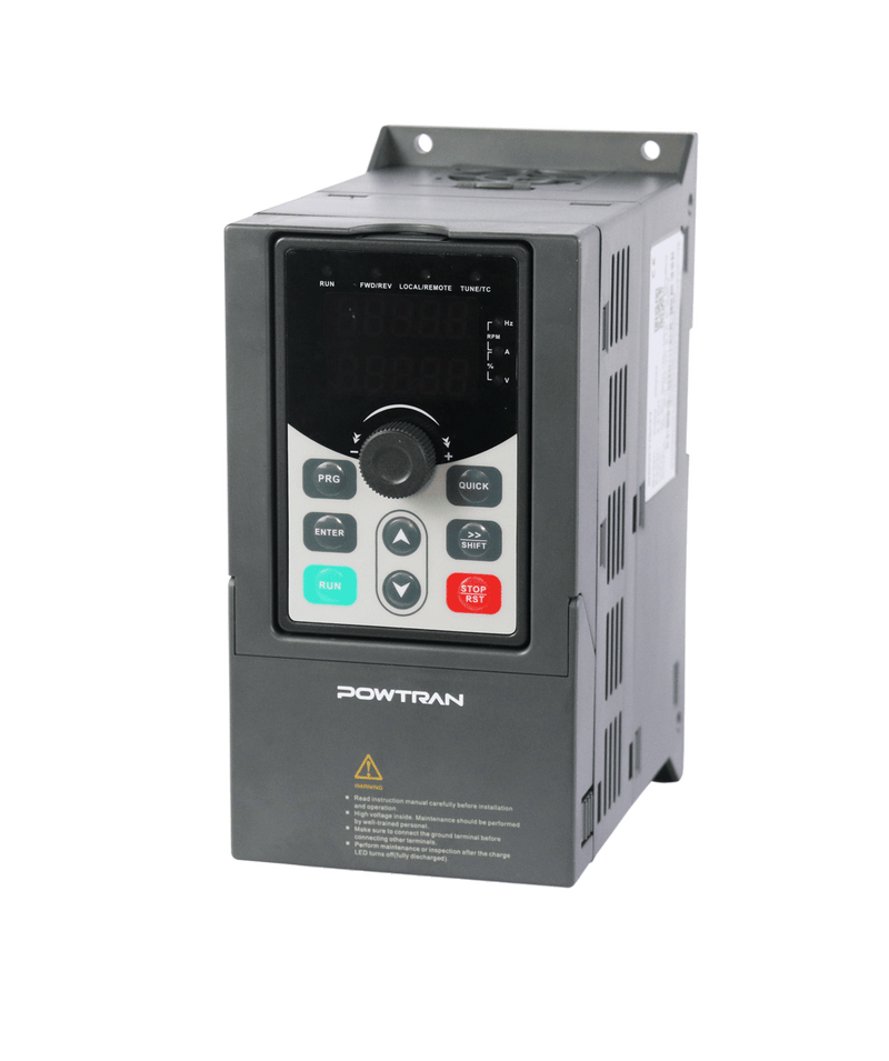 POWTRAN PI550-2R2G1 2.2kW VFD – 220V Single Phase Input to 220V Three Phase Output Variable Frequency Drive