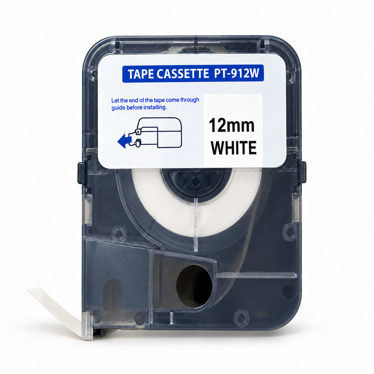 PT1010 Sticker Label Tape – White, 9 mm