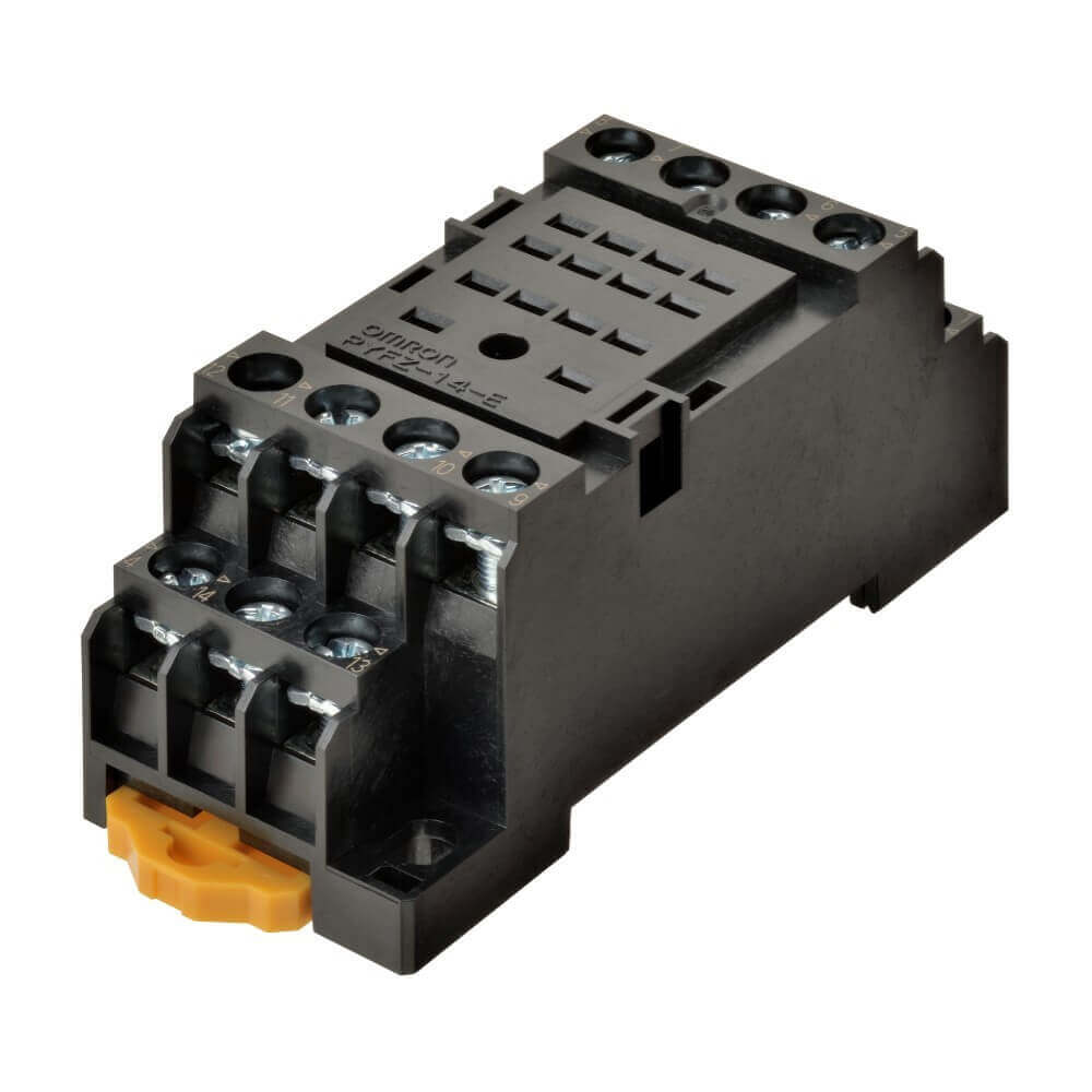 Omron PYFZ-14-E 14-Pin DIN Rail/Screw Relay Socket Base 6-10 A for MY4 Series