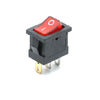 KCD1-2-103 Sub-Mini 3-Pin SPDT ON-OFF-ON Rocker Switch, Snap-In Panel Mount, 10A 125VAC / 6A 250VAC, Non-Illuminated