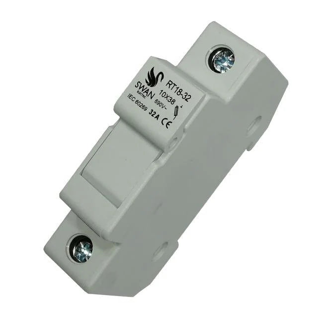 10×38mm DIN Rail Fuse Holder