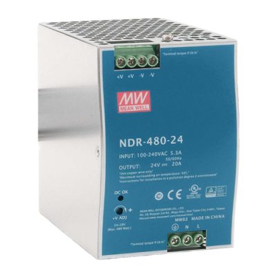 UNO NDR-480-24 – 24V 20A DIN Rail Power Supply