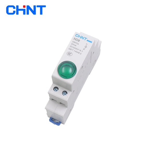 Chint ND9-1/B DIN Rail Indicator – 230V AC Green LED Pilot Lamp