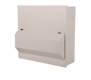 UNO 6 Way Single Phase Metal Distribution Board with Steel Lid – Complete with 2P 100A Disconnect Switch & 8 UNO 1P MCBs