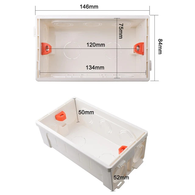 3" × 6" Recessed Conduit Box – Wall Mount Electrical Backbox