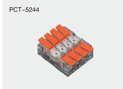 PCT-5244 Quick Connector Terminal 4 In-4 Out Lever Wire Connector