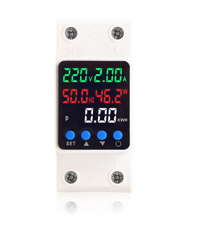 GPS6-VAFDM 63A Soltree 6-in-1 Over/Under Voltage & Current Protection with Energy Metering and Power Monitoring