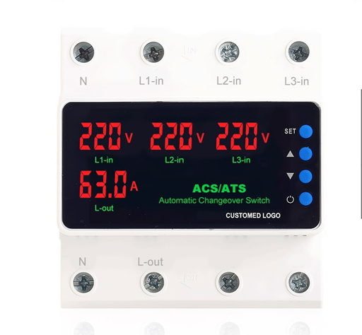 GPS6-N4VA2 63A 3-Phase Over/Under Voltage & Current Protection Monitoring Relay