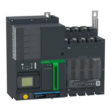 Schneider Electric TA25D4L2504TPE TransferPact Active Automatic Transfer Switch Panel – 250A, 4P, 400VAC, LCD, Complete with Steel Enclosure, Internal Cabling & Terminal Blocks