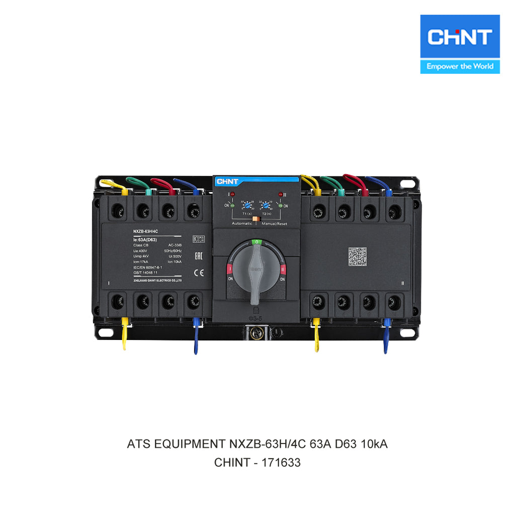 CHINT NXZB-63H/4C 63A D63 4-Pole Automatic Transfer Switch – Compact, Intelligent, 400V, CE Certified
