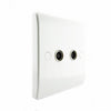 UNO Double TV Socket Dual Coaxial Wall Outlet for Satellite and Aerial Connections