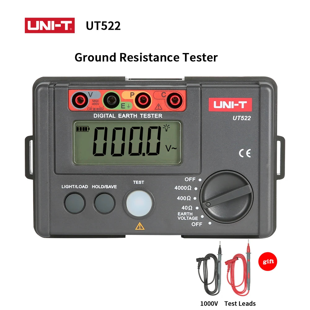 UT522 Digital Earth Tester – Reliable Ground Resistance Measurement