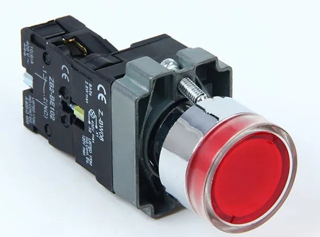 Illuminated Spring Return Push Button 220VAC Red XB2-BW3462 XB2 LED