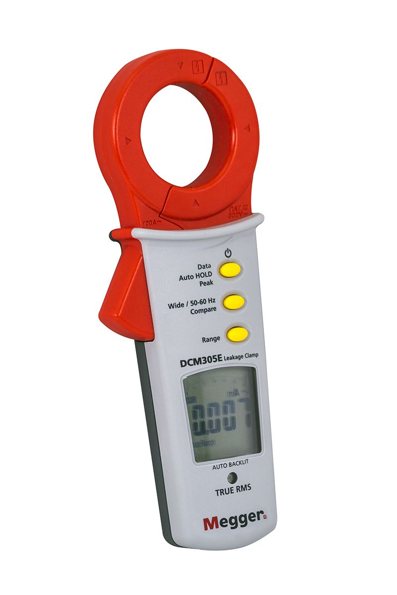 Megger DCM305E Earth Leakage Clamp Meter, Leakage Current Clampmeter for Electrical Testing