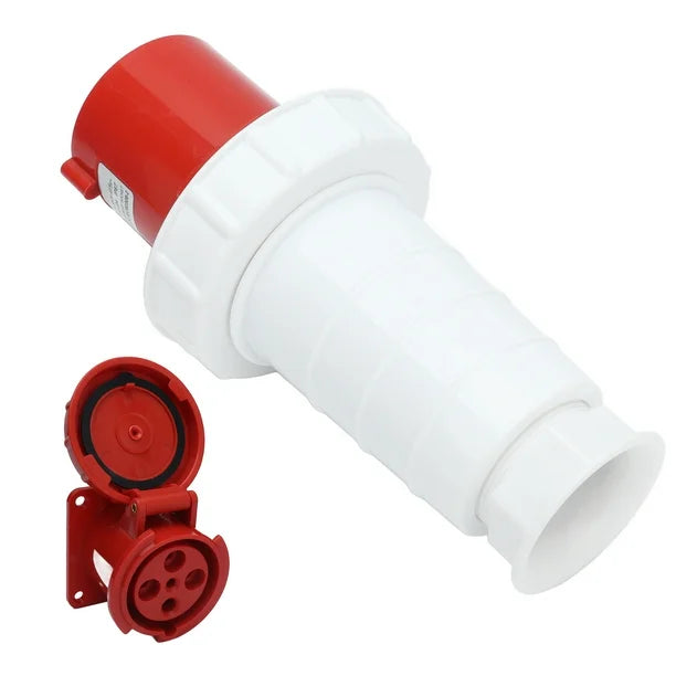 63A 5-Pin Industrial Plug & Panel-Mount Socket (Male & Female) – IP44 | 400V (3P+N+E)