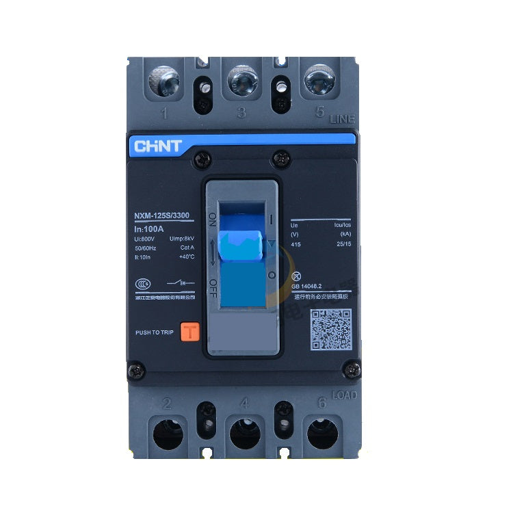 CHINT NXM-125S/3300 MCCB – 125A, 3P, 36kA Molded Case Circuit Breaker
