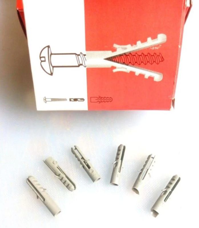 7mm Wall Plugs with 4.0×35 Tapping Screw – 100pcs