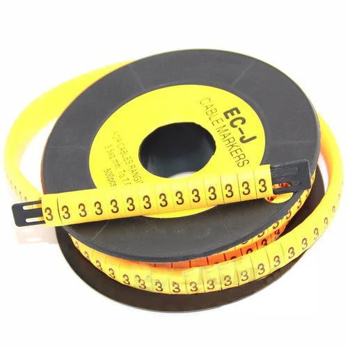 EC-J Flat Type Cable Marker Number 0-9 (100pcs per strip)