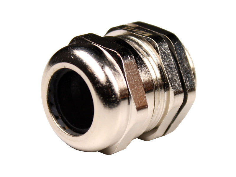 Steel Cable Gland – M16 × 1.5, Nickel-Plated Metal Gland for Industrial Cable Termination