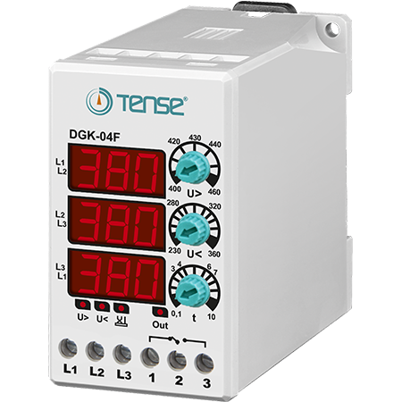 Voltage Controller DGK-04F – DIN Rail Voltage Monitoring Relay for Over/Under Voltage Protection