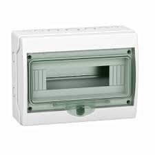 Kaedra Surface-Mount Weatherproof Enclosure, 1 Row × 12 Modules, 63A, IP65, Transparent Door, Double Insulated, UV & Impact Resistant – Schneider Electric SCH-KAEDRA-13981-1R12M-63A-IP65