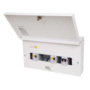 Eaton 10-Way Single Phase Distribution Board – 2P 125A/100A Disconnect Switch Incomer, Complete with 10 Eaton 1P MCBs