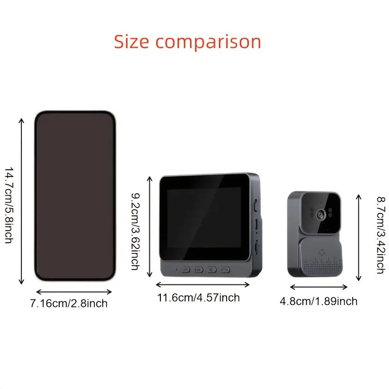 Wireless Smart Video Doorbell – HD Night Vision, Two-Way Audio & AI Motion Detection