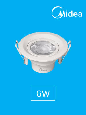 Midea SP06W-6500K 6W LED Recessed Spotlight – 6500K Cool White, 220–240V~50/60Hz, Energy-Efficient Ceiling Fixture