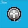 Midea MDL-DLM60R18W-65-03B – 18W Cool Daylight (6500K) Round LED Surface-Mount Downlight, ~1530lm, 220–240V AC, CRI≥80, ~15000h Lifespan, Black Frame (M3-B)