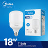 Midea LED T-Bulb, 18W, 1700lm, 220–240V~50/60Hz, 6500K, E27 Base