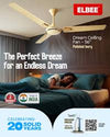 ELBEE Dream 56" Ceiling Fan – HSLV, Double Ball Bearing, Low Wattage